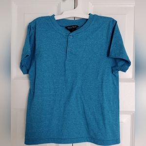 Bold Blue Boys Short Sleeved Henley Tee 7